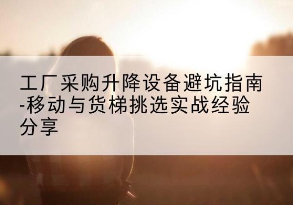 曹妃甸移动式升降机怎么选-工厂采购升降设备避坑指南-移动与货梯挑选实战经验分享